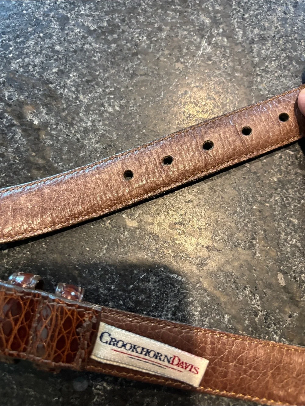CROOKHORN DAVIS American, alligator belt